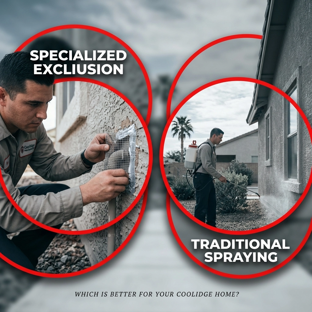 Specialized Exclusion Vs Traditional Spraying: Which Is Better For Your Coolidge Home?
