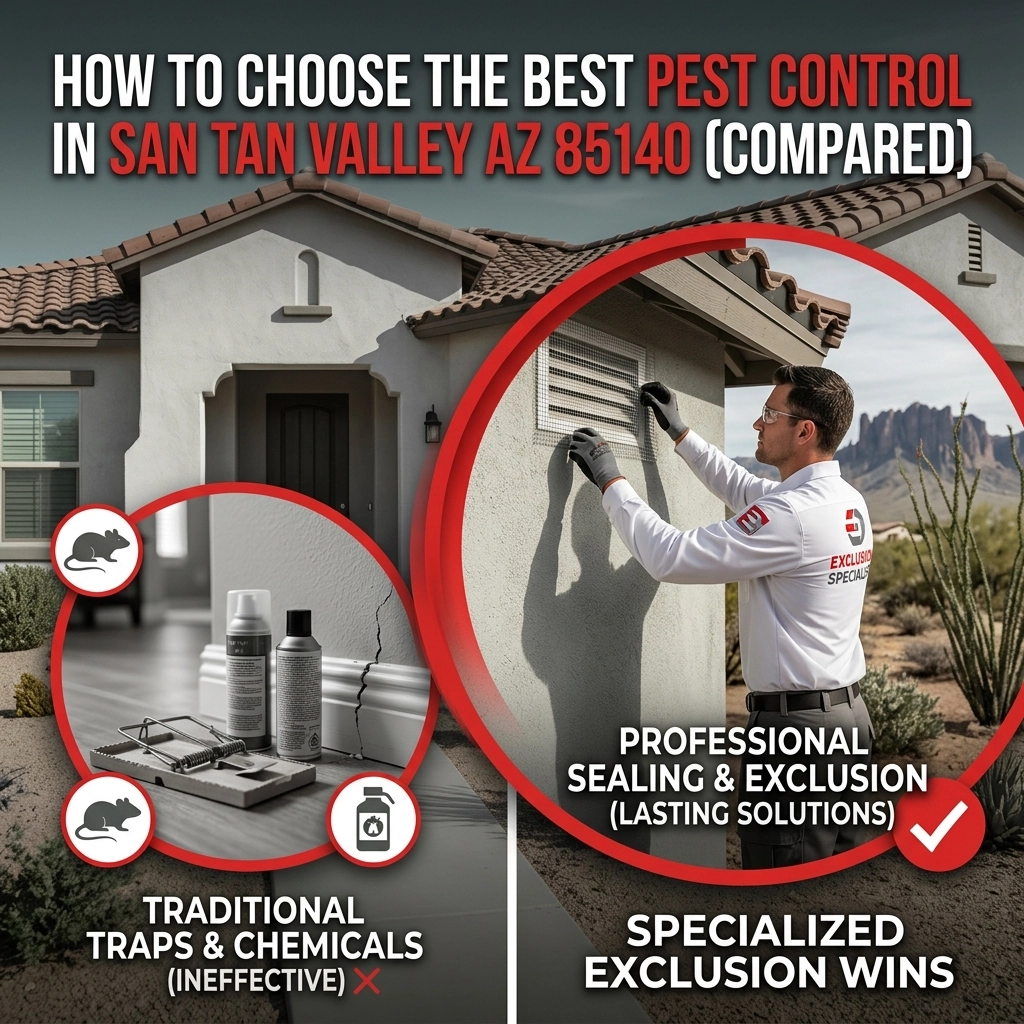 How to Choose the Best Pest Control in San Tan Valley AZ 85140 (Compared): Why Specialized Exclusion Wins